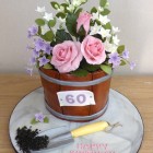 tub-of-sugar-flowers-birthday-cake-
