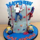 climbing-cake-with-batman-spiderman-and-minions