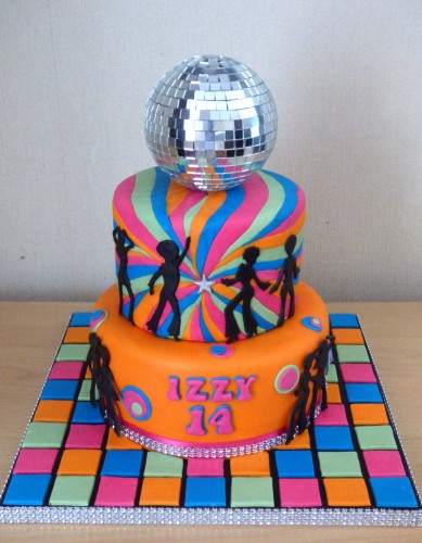 disco-diva-70's-themed-birthday-cak