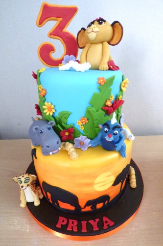 2-tier-lion-guard-themed-birthday-cake