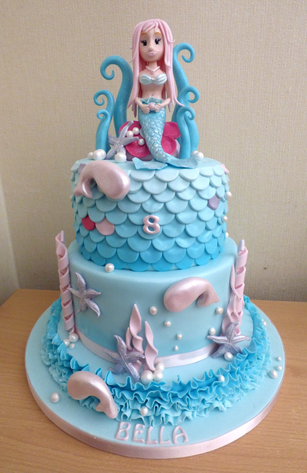 2 Tier Sparkling Mermaid Birthday Cake « Susie's Cakes