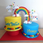 rainbow-linked-2-tier-birthday-cake