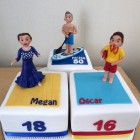 trio-of-celebration-cakes-latin-dancer-paddle-boarder-life-guard