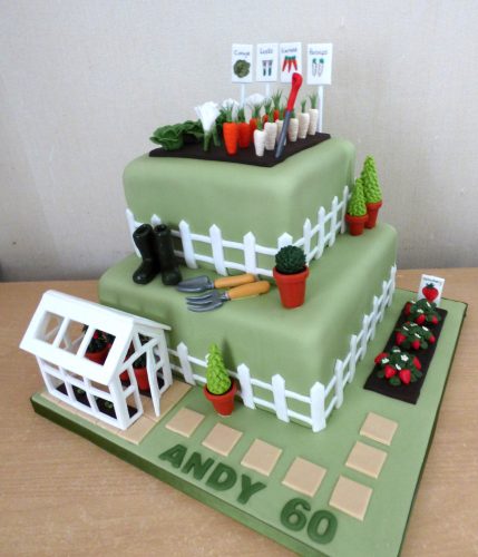 2-tier-gardeners-themed-birthday-cake-allotment-green-house