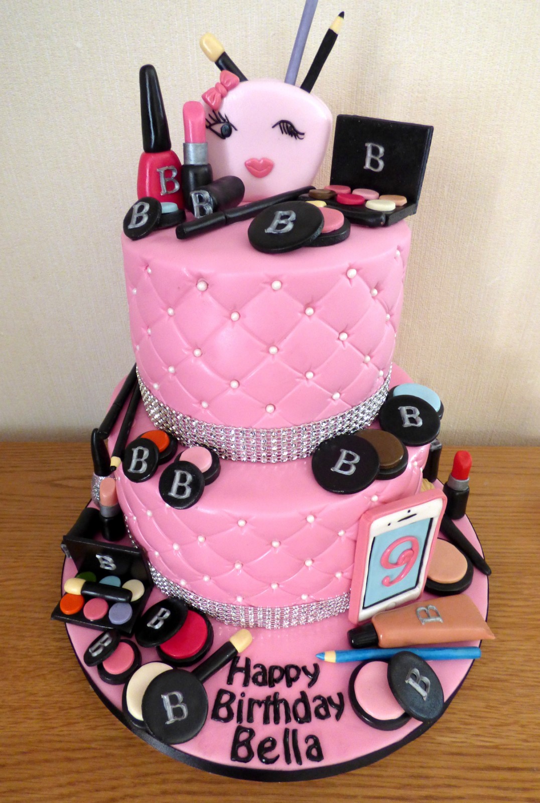 2 Tier Make-up Themed Birthday Cake | Susie's Cakes