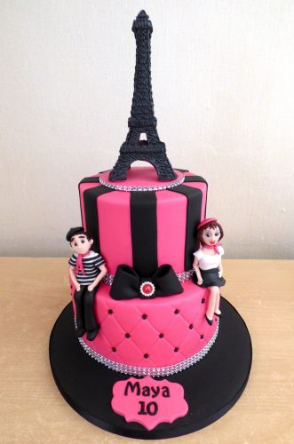 2-tier-paris-inspired-birthday-cake