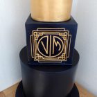 3-tier-gold-and-navy-wedding-cake-personalised