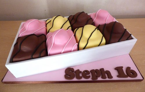 box-of-fondant-fancies-birthday-cake