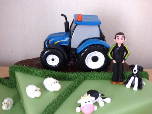 farmer-and-new-holland-tractor-birthday-cake