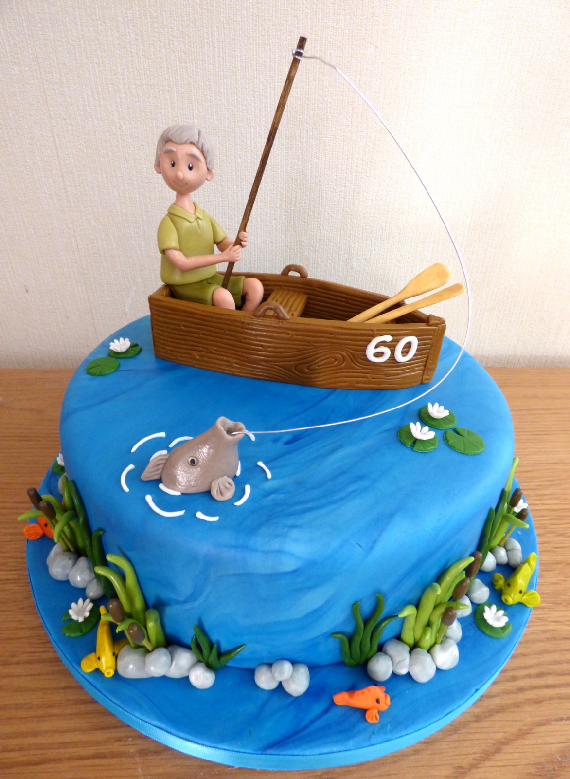 Gone Fishing' Birthday Cake