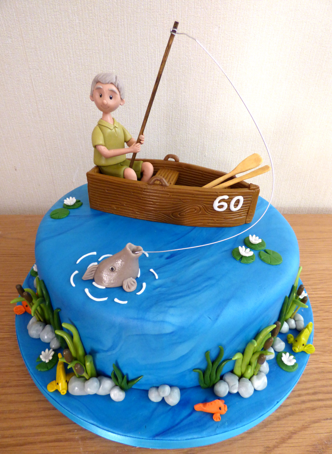Gone Fishing' Birthday Cake
