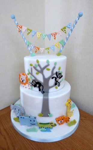 2-tier-animal-themed-baby-shower-cake-for-a-boy