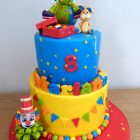 2-tier-clown-themed-birthday-cake