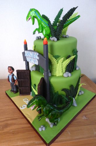 2-tier-jurassic-world-themed-birthday-cake