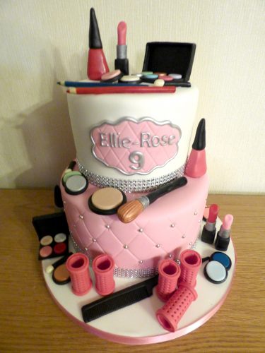 2-tier-pamper-party-make-up-rollers-birthday-cake