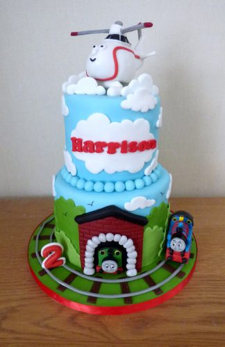 2-tier-thomas-the-tank-engine-and-harold-the-helicopter-birthday-cake