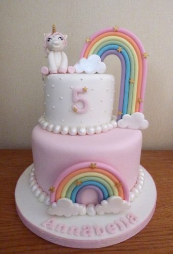 2-tier-unicorn-rainbow-themed-birthday-cake