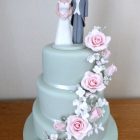 3-tier-sage-green-and-pink-themed-wedding-cake-dorset