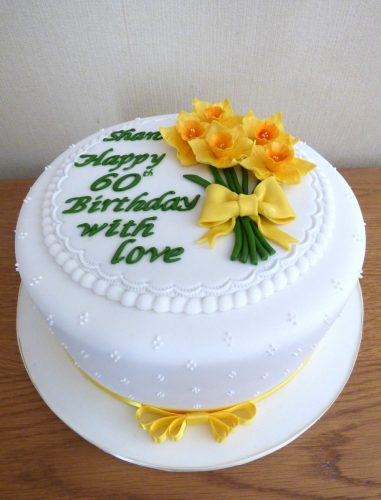 daffodil-themed-birthday-cake