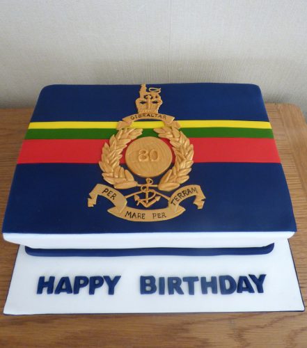 Royal Marines Flag Birthday Cake