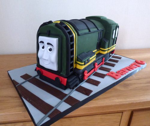 thomas-the-tank-engine-diesel-train-birthday-cake