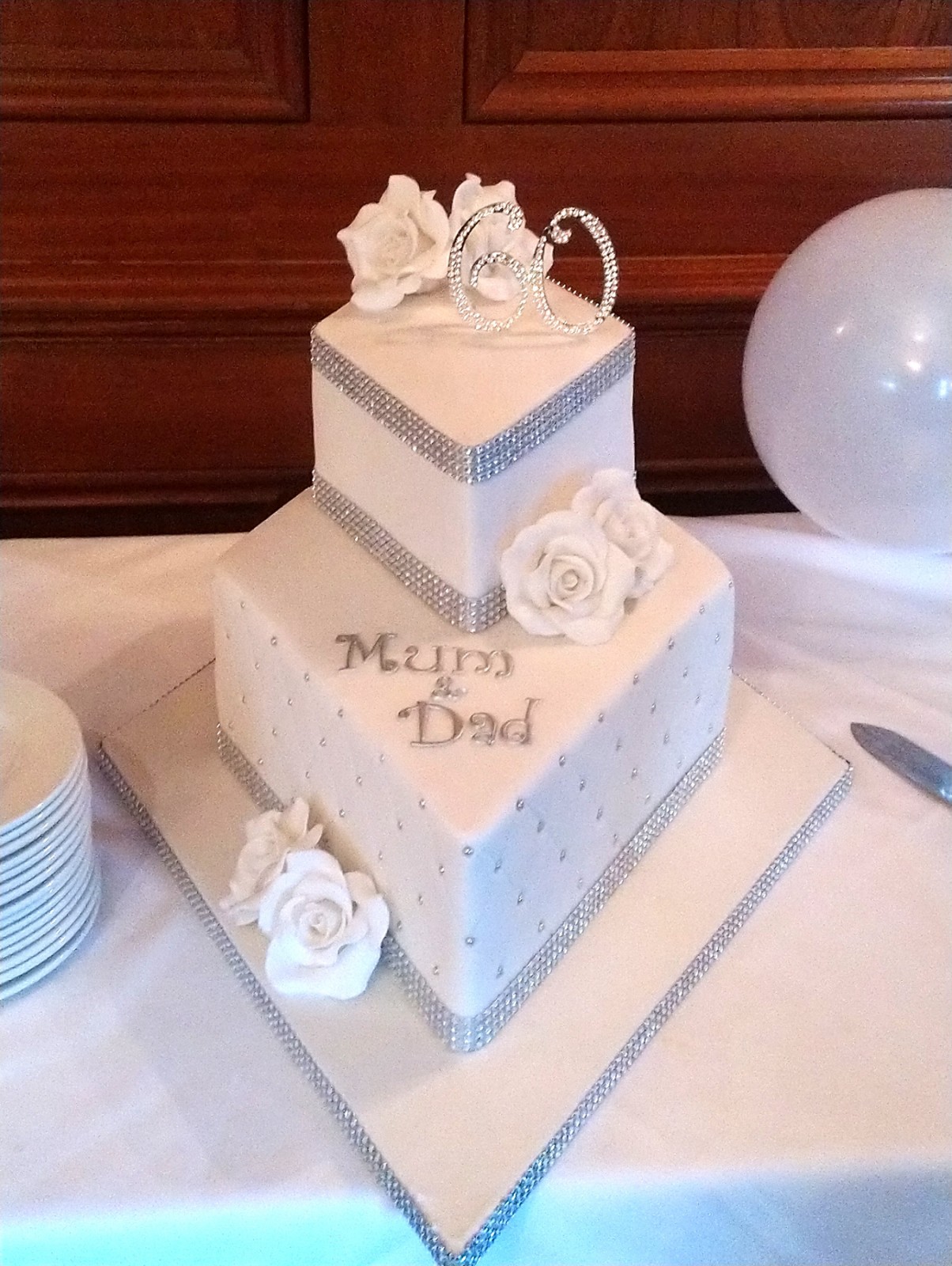 Diamond cheap wedding cake