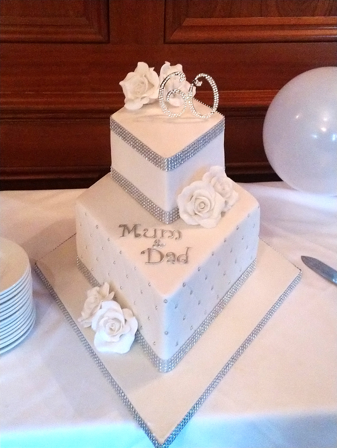 2 Tier Ruby Wedding Anniversary Cake – celticcakes.com