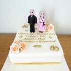 golden-50th-wedding-anniversary-cake-50's-themed