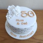 simple-50th-wedding-anniversary-cake