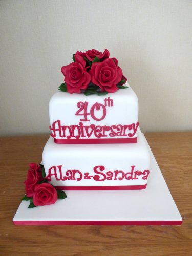 2-tier-40th-wedding-anniversary-cake