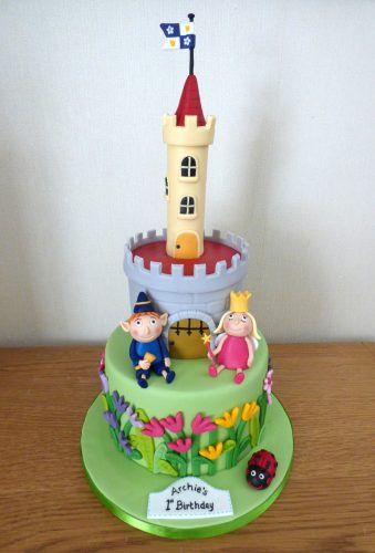 2-tier-ben-and-holly-castle-themed-birthday-cake