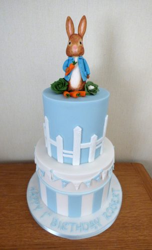 2-tier-peter-rabbit-1st-bithday-boy-christening-cake