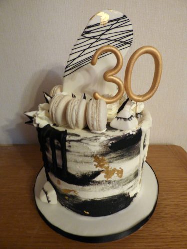 2-tone-frosted-drip-cake