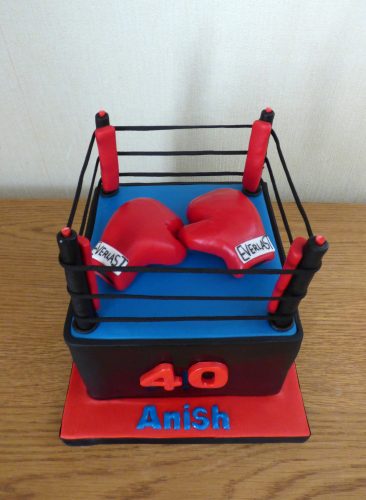 boxing-ring-gloves-themed-birthday-cake