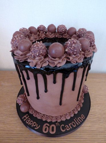 indulgent-ferrero-rocher-chocolate-drip-cake