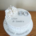 60th wedding anniversary cake - Google Search | Jubiläumskuchen, Torte  hochzeit, Diamantene hochzeit