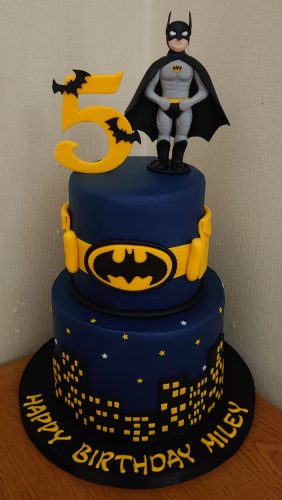 2 tier batman themed birthday cake gotham city dorset