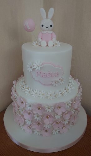 2 tier beautiful miffy rabbit 1st birthday cake dorset