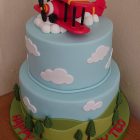 2 tier biplane enthusiasts birthday cake dorset